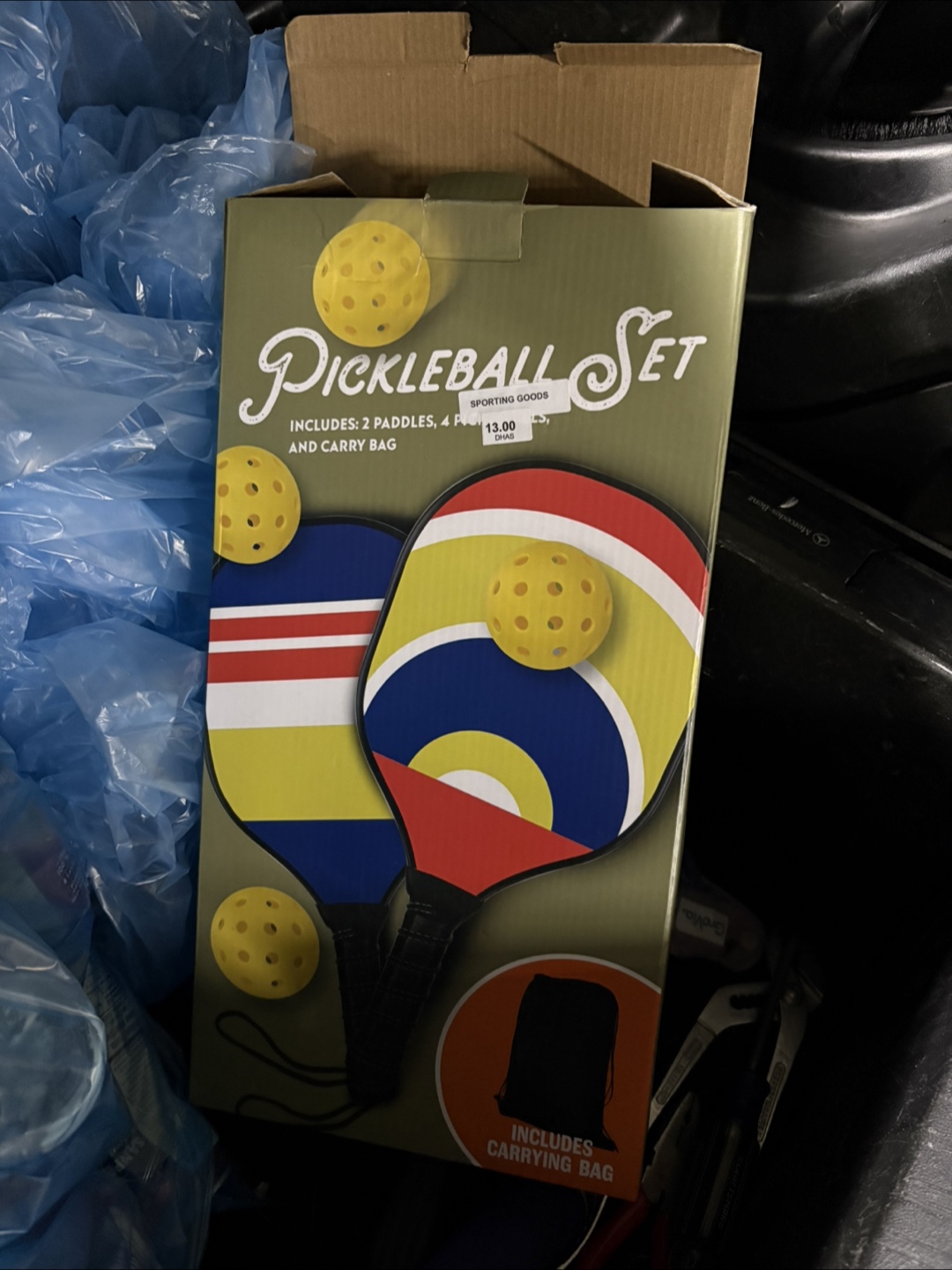 Pickleball Set with 2 Paddles, 4 Balls & Carry Bag