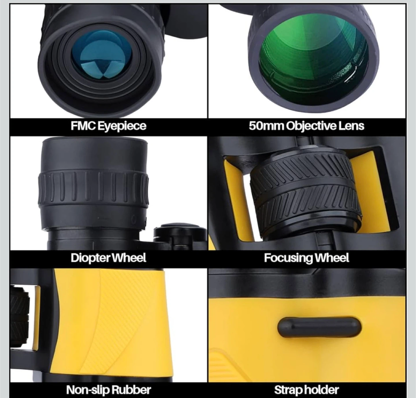 Yellow and Black Waterproof Binoculars - photo 5