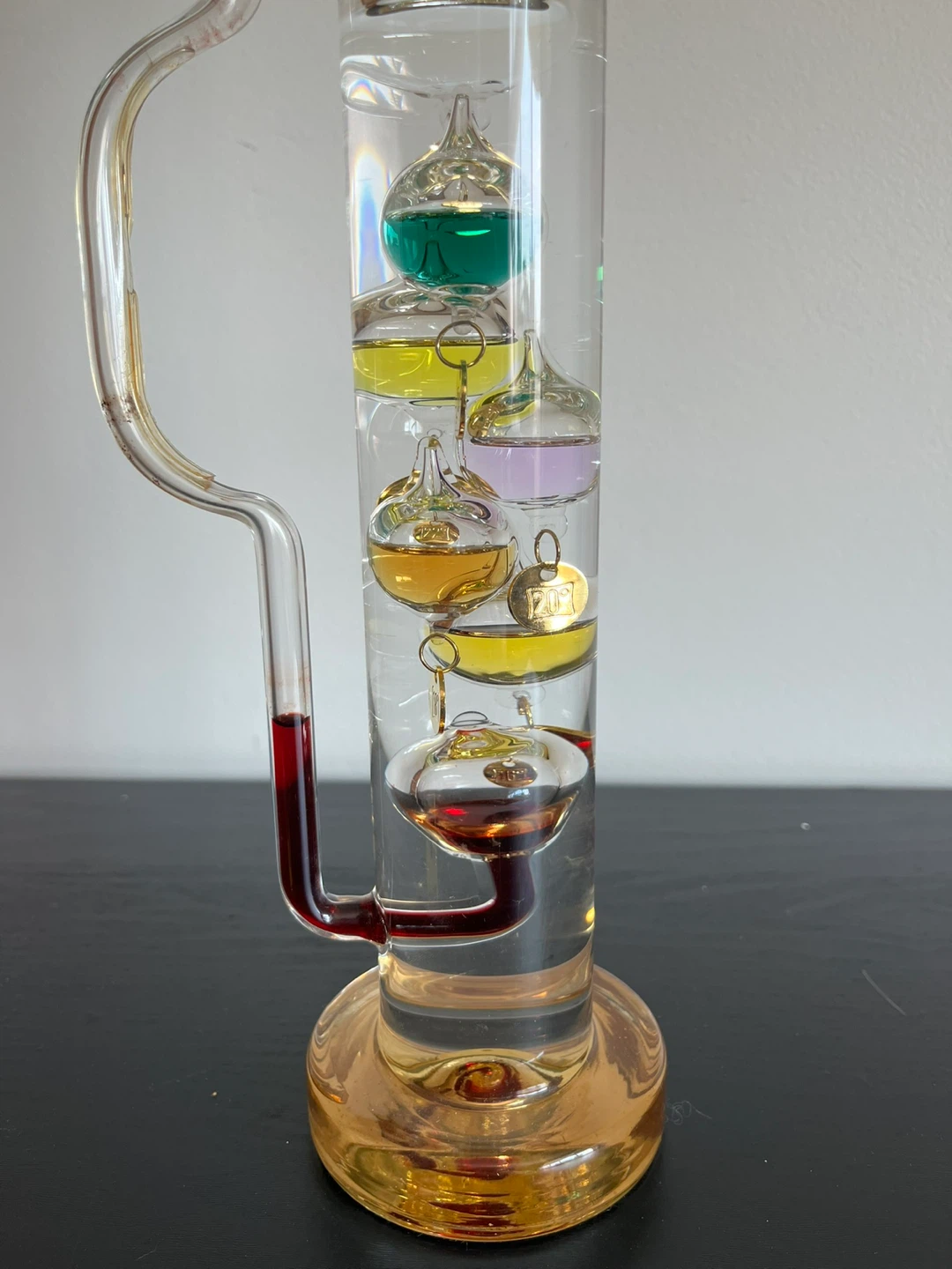 Extra Large Galileo Thermometer with Handle and Brass Tags - photo 3