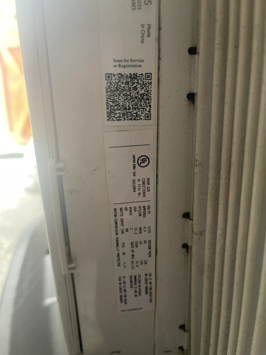 GE Window Air Conditioner - photo 2