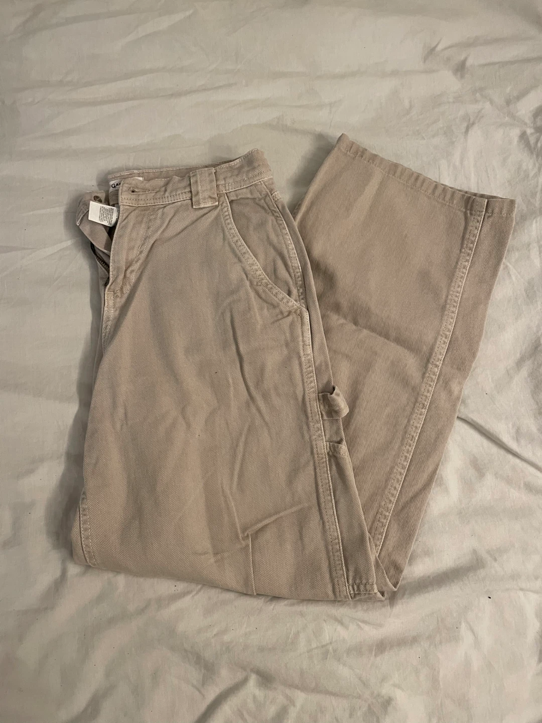 Garage Beige Carpenter Pants Jeans