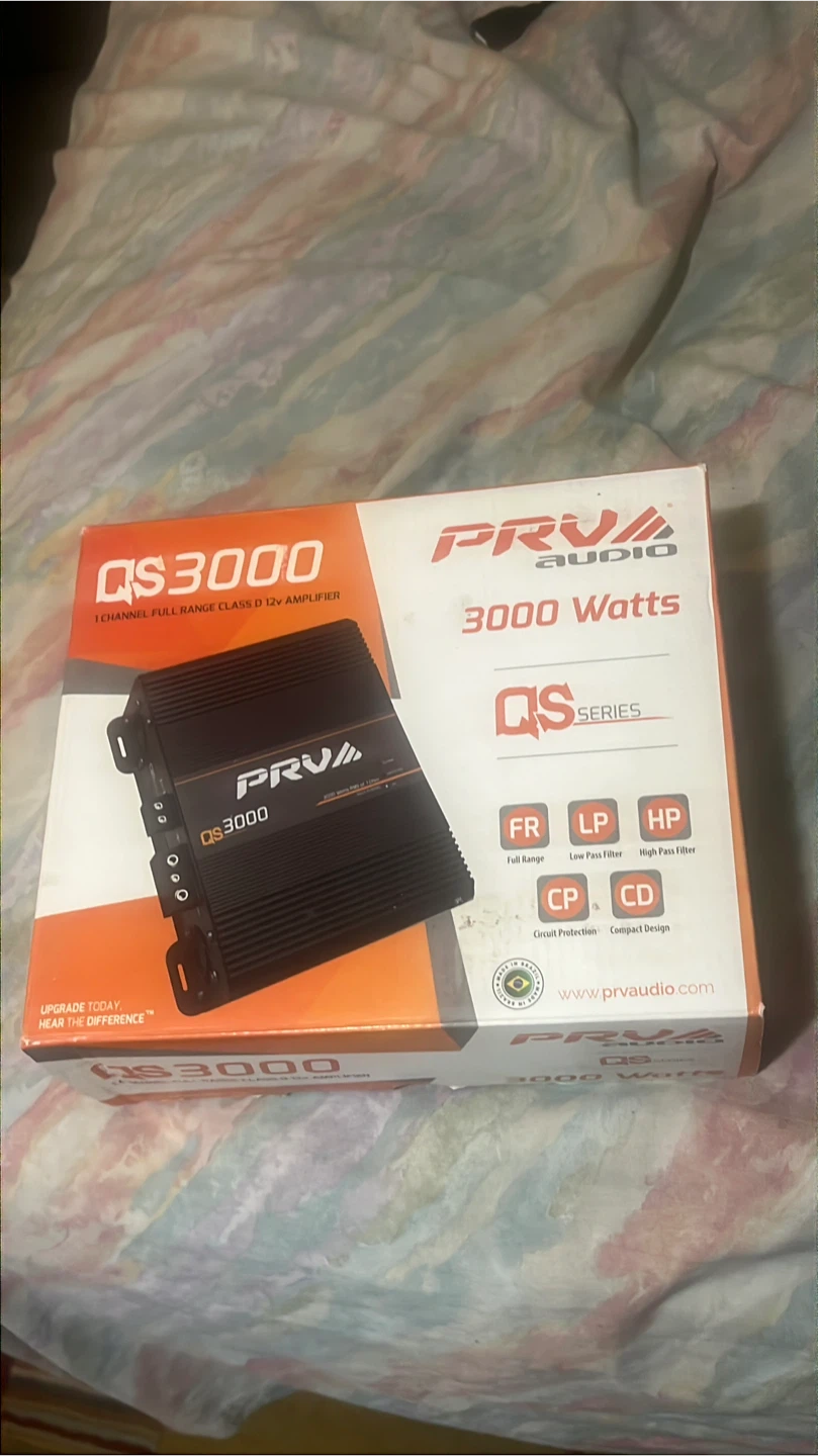PRV AUDIO QS3000 1 Channel Full Range Class D 12V Amplifier