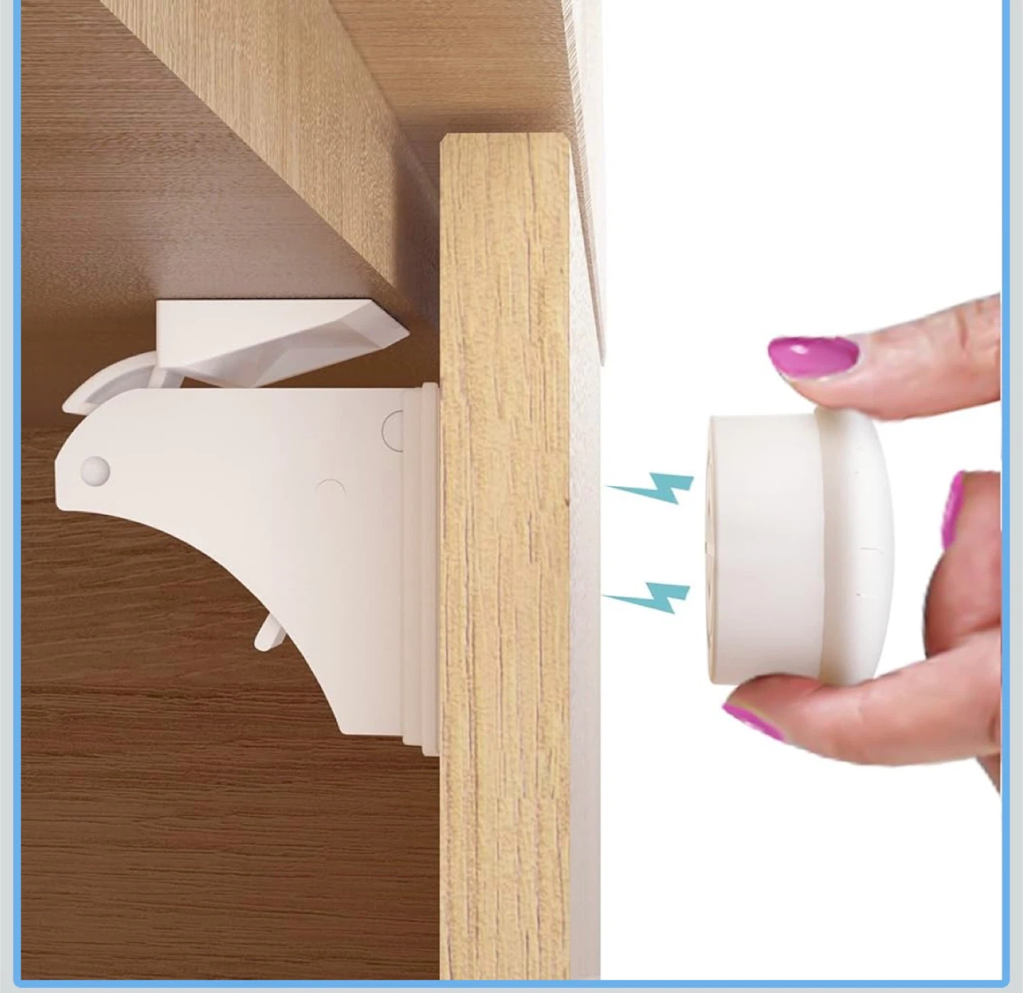 4our Kiddies Magnetic Cabinet Locks - 12 Locks + 2 Keys