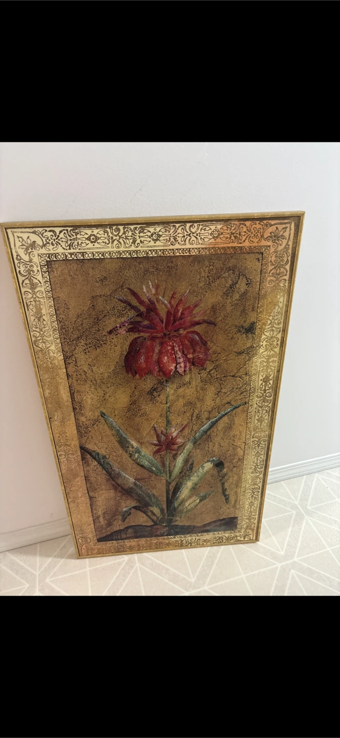 Framed Floral Art Print Set