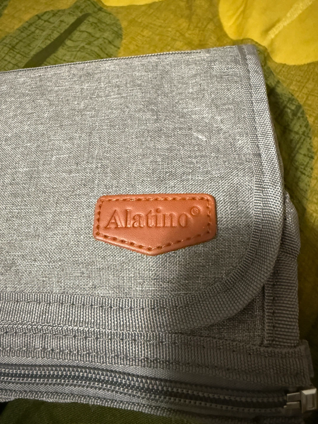 Alatino Grey Portable Diaper Changing Station Bag - photo 2