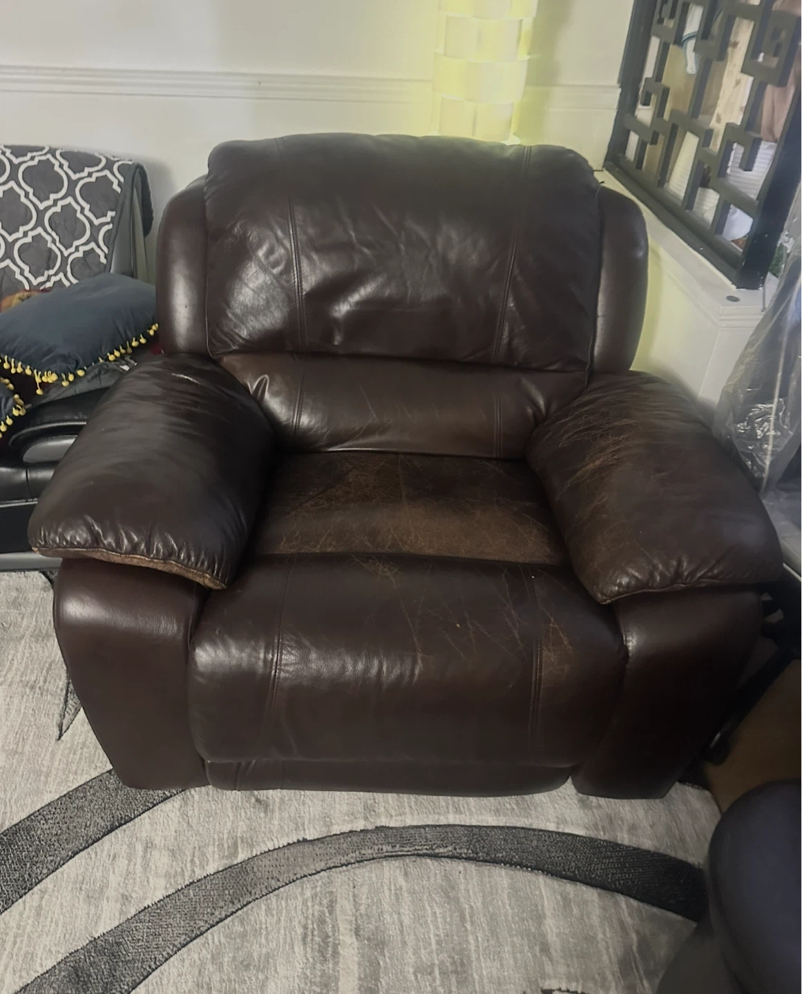 Brown Leather Recliner Chair needs to be gone asap