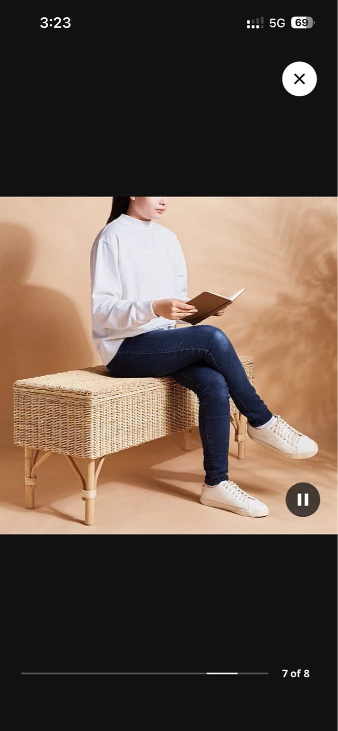 IKEA Wicker Storage Bench - 120cm - photo 3