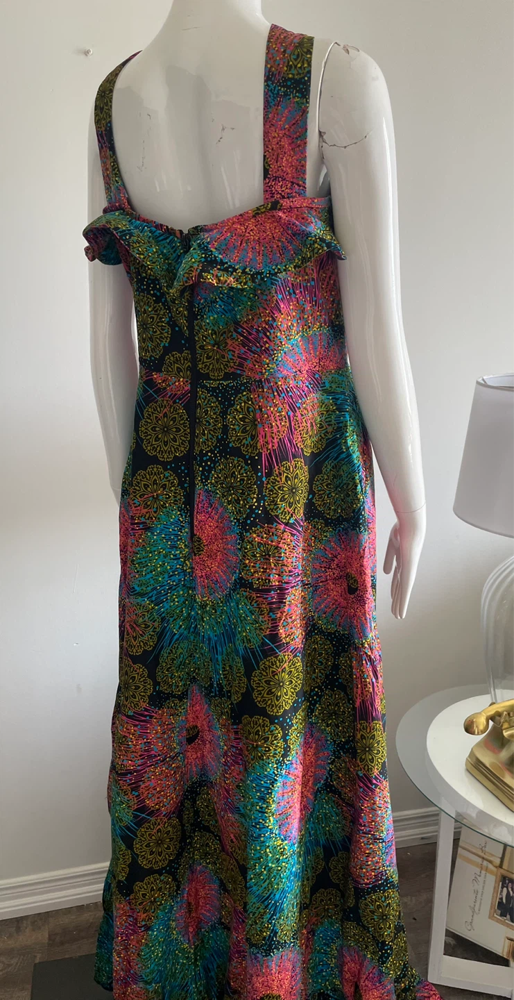 Maxi Dress with Ruffle Neckline - photo 4