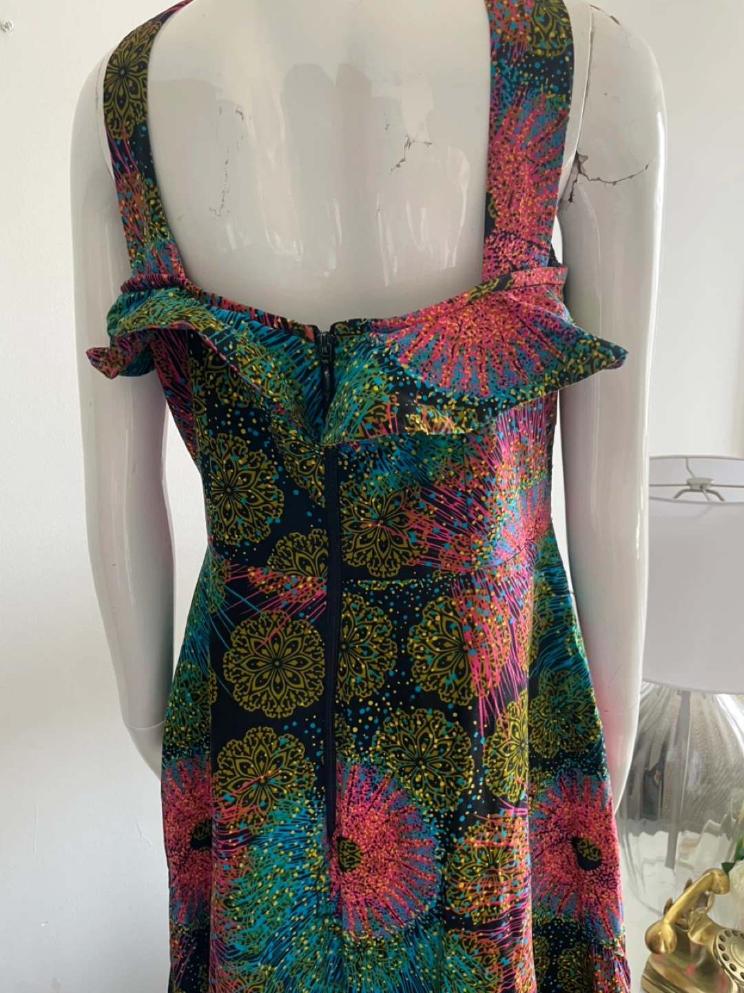 Maxi Dress with Ruffle Neckline - photo 3