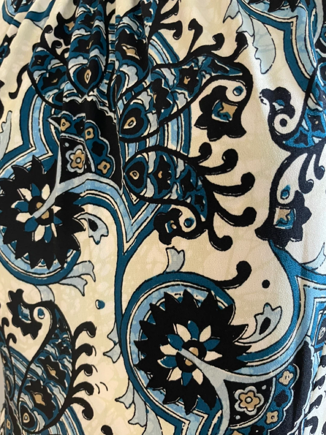 Maxi Dress Blue Paisley Halter Neck - photo 3