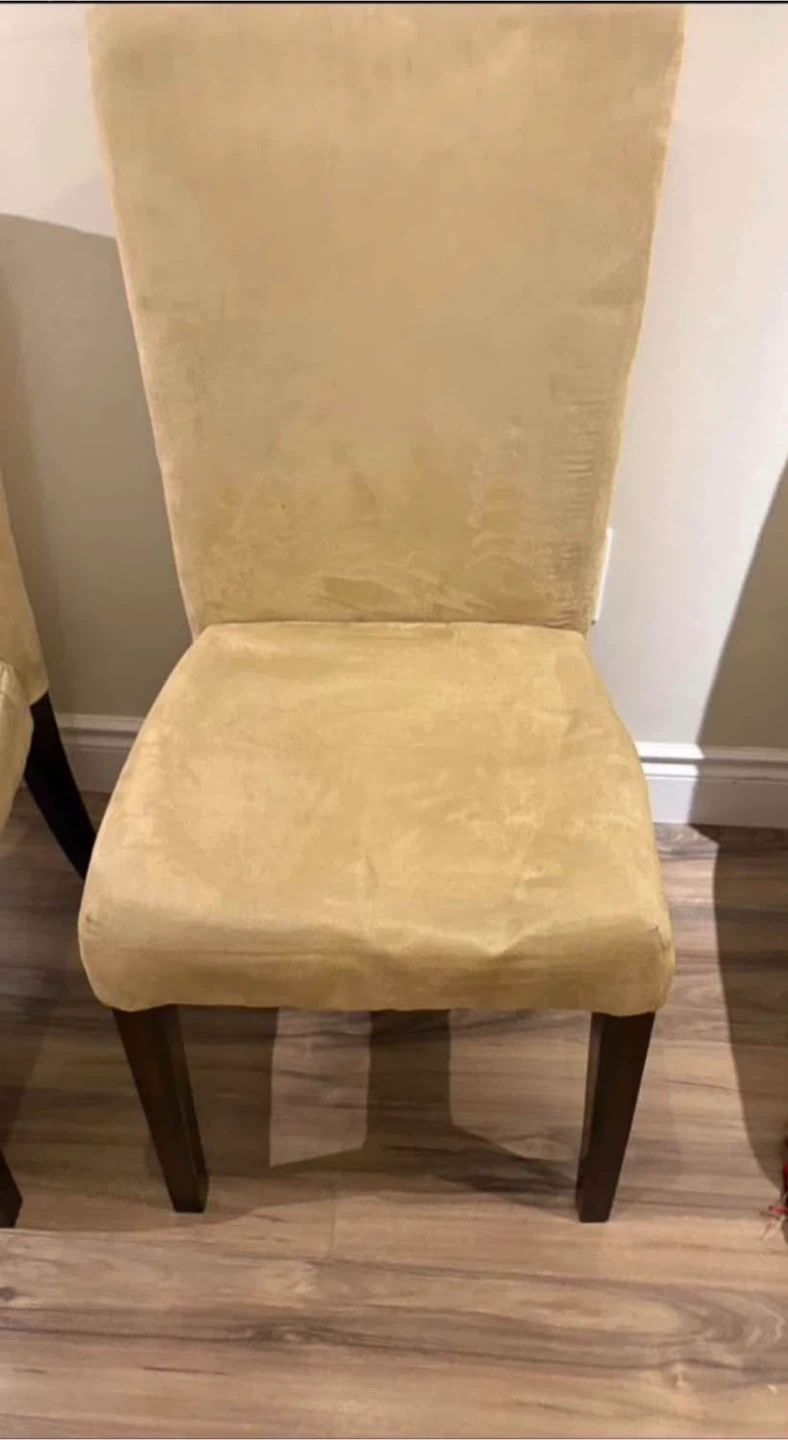 Set of 4 Beige Dining Chairs