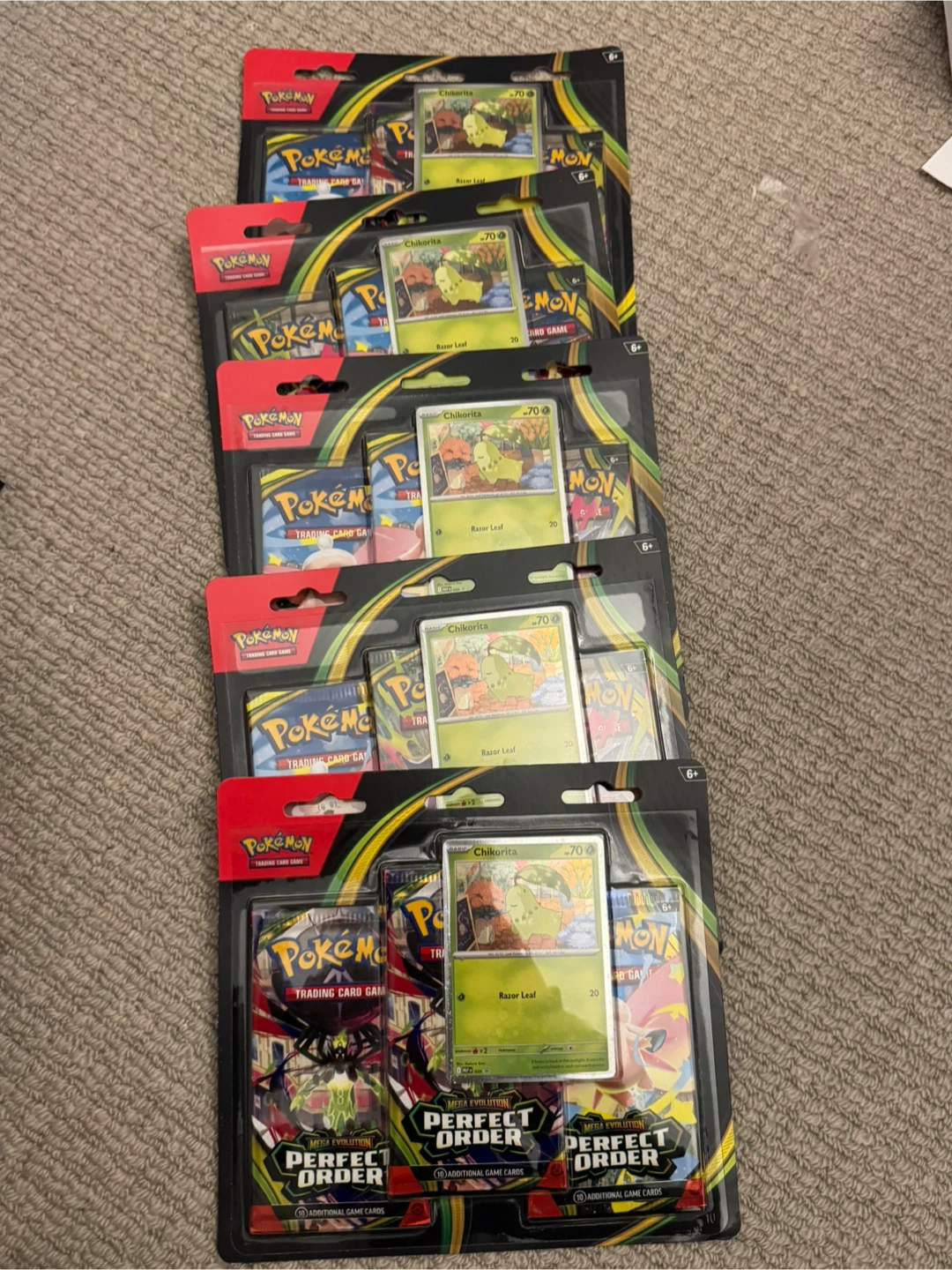 Pokemon perfect order 3 packs blisters
