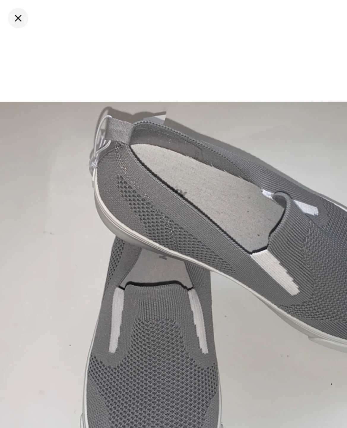Old Navy Gender-Neutral Soft-Knit Slip-On Sneakers - Gray, US 5