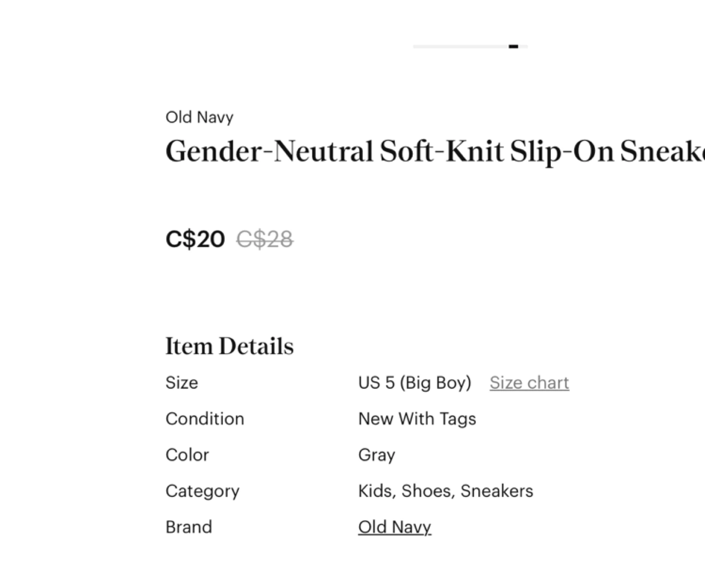 Old Navy Gender-Neutral Soft-Knit Slip-On Sneakers - Gray, US 5 - photo 5