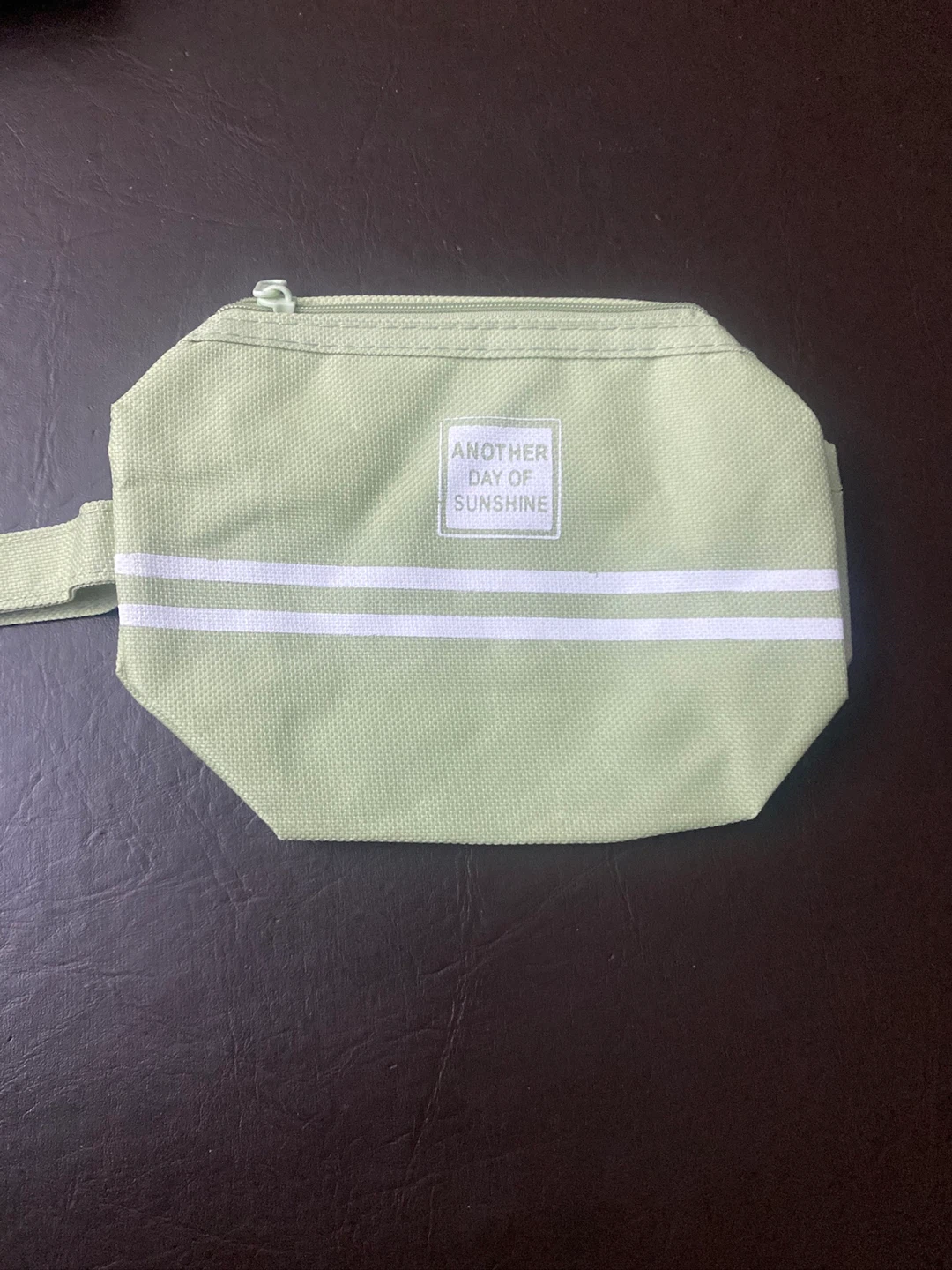 Light Green Zippered Pouch
