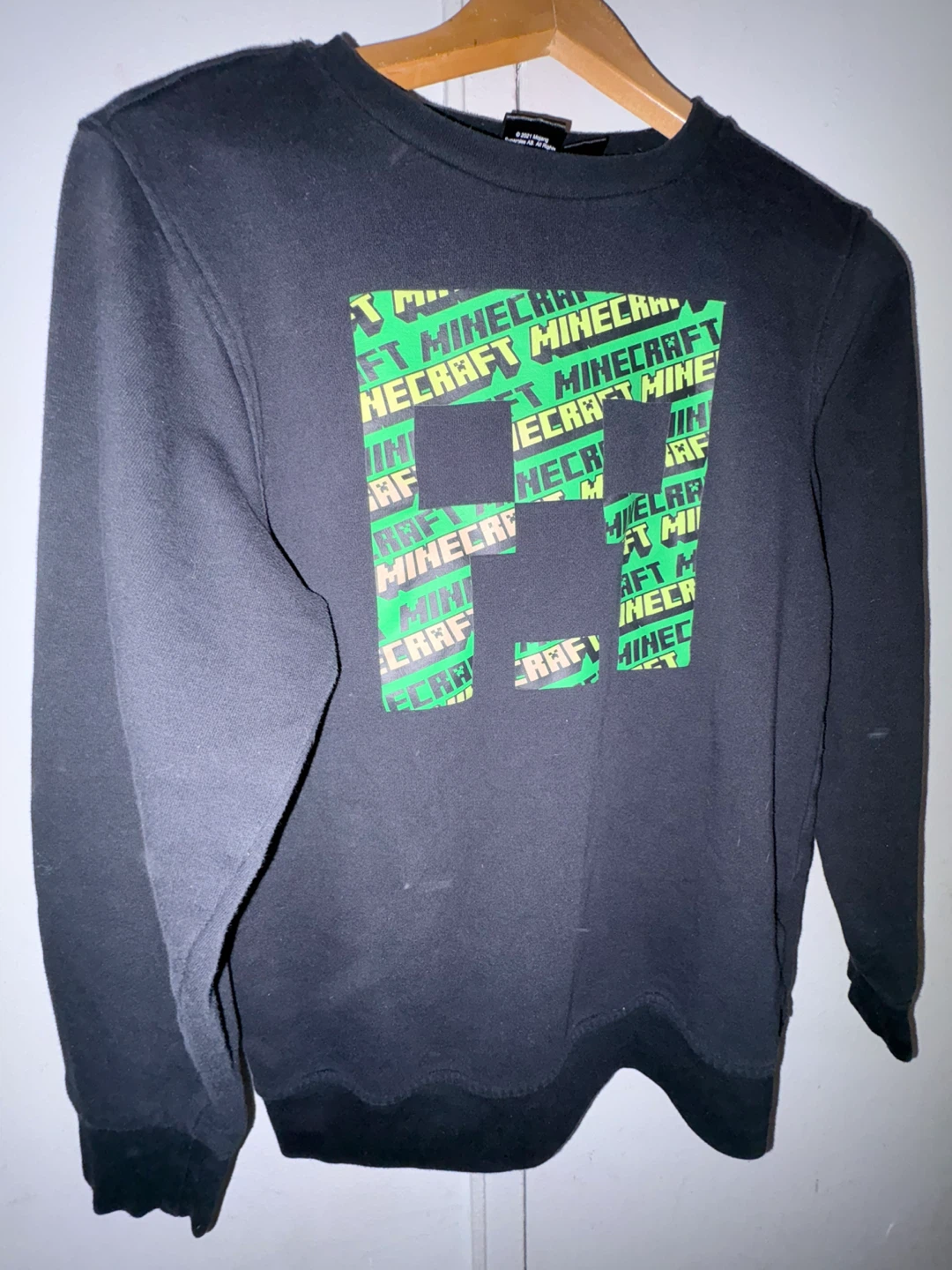 Minecraft Creeper Graphic Crewneck Sweatshirt