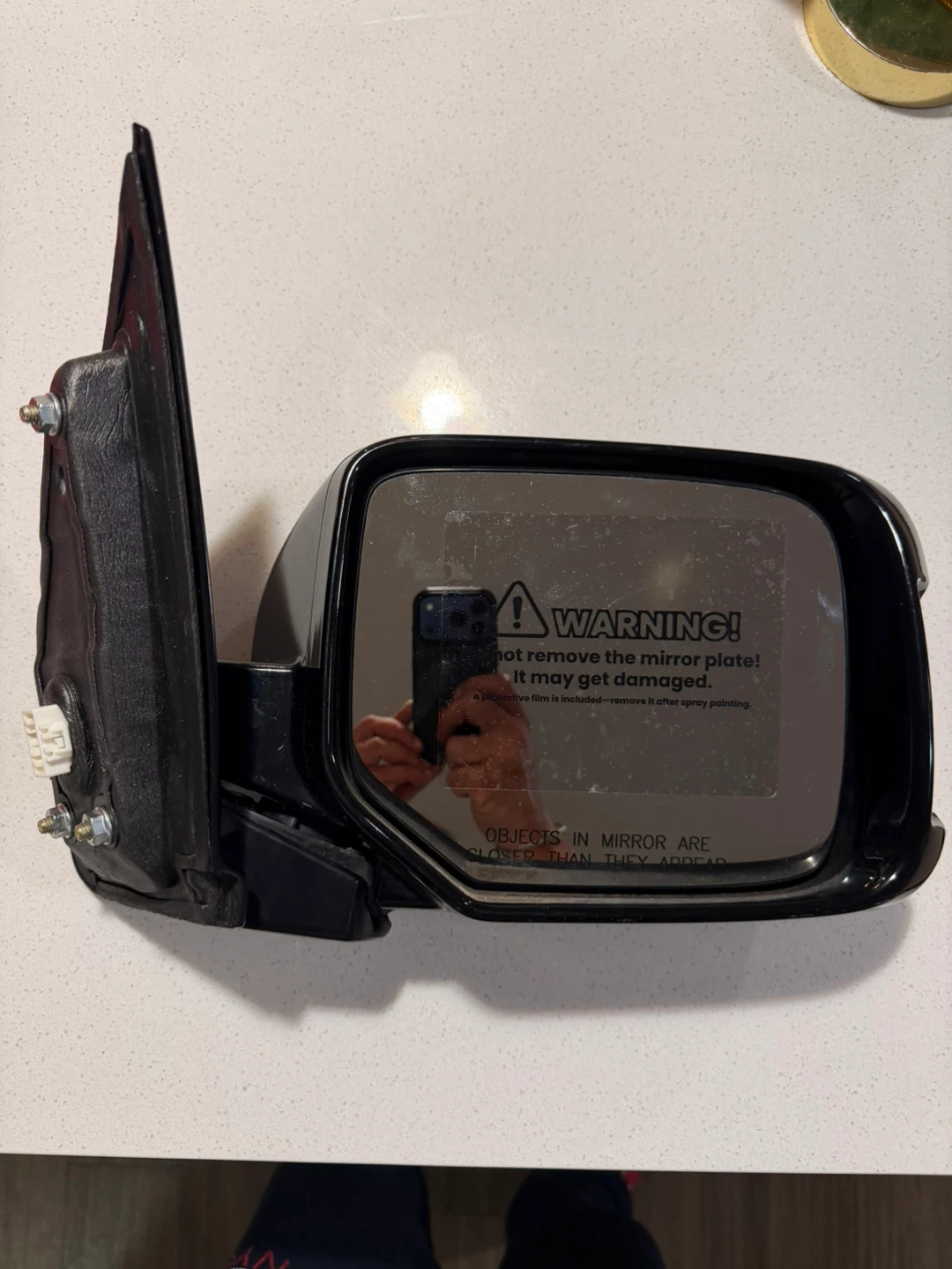Black Side Mirror Assembly