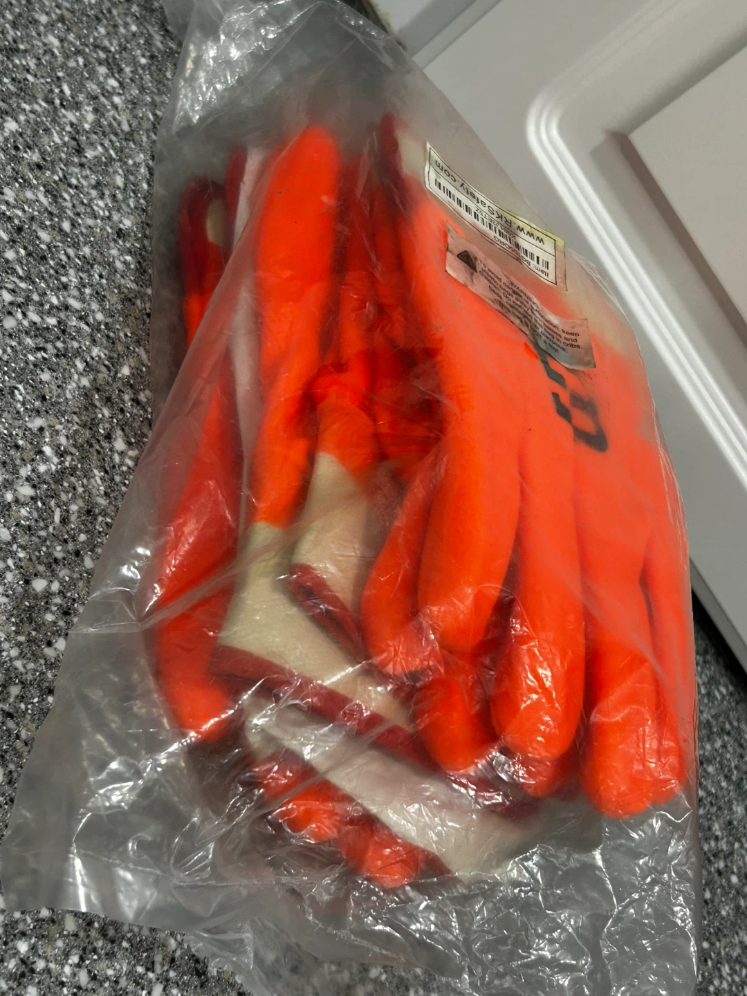High Visibility Work Gloves (3 Pairs) – Orange Safety Grip