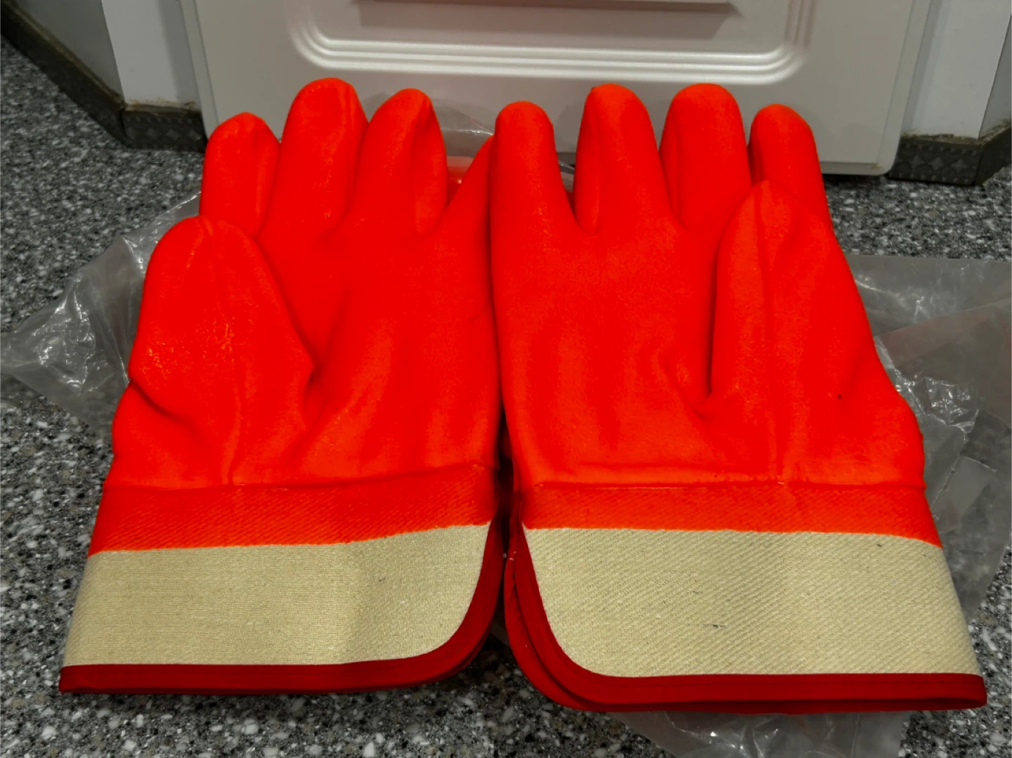 High Visibility Work Gloves (3 Pairs) – Orange Safety Grip - photo 3