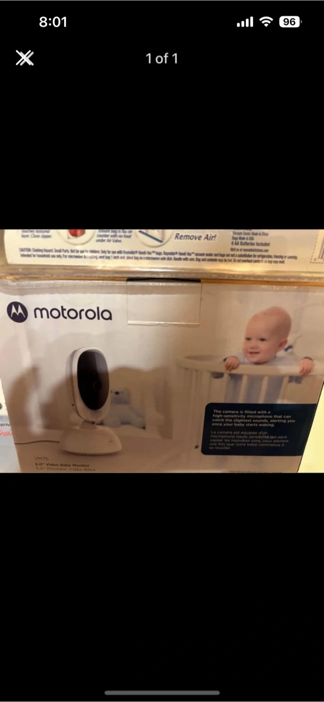 Motorola VM76 5.0" Video Baby Monitor