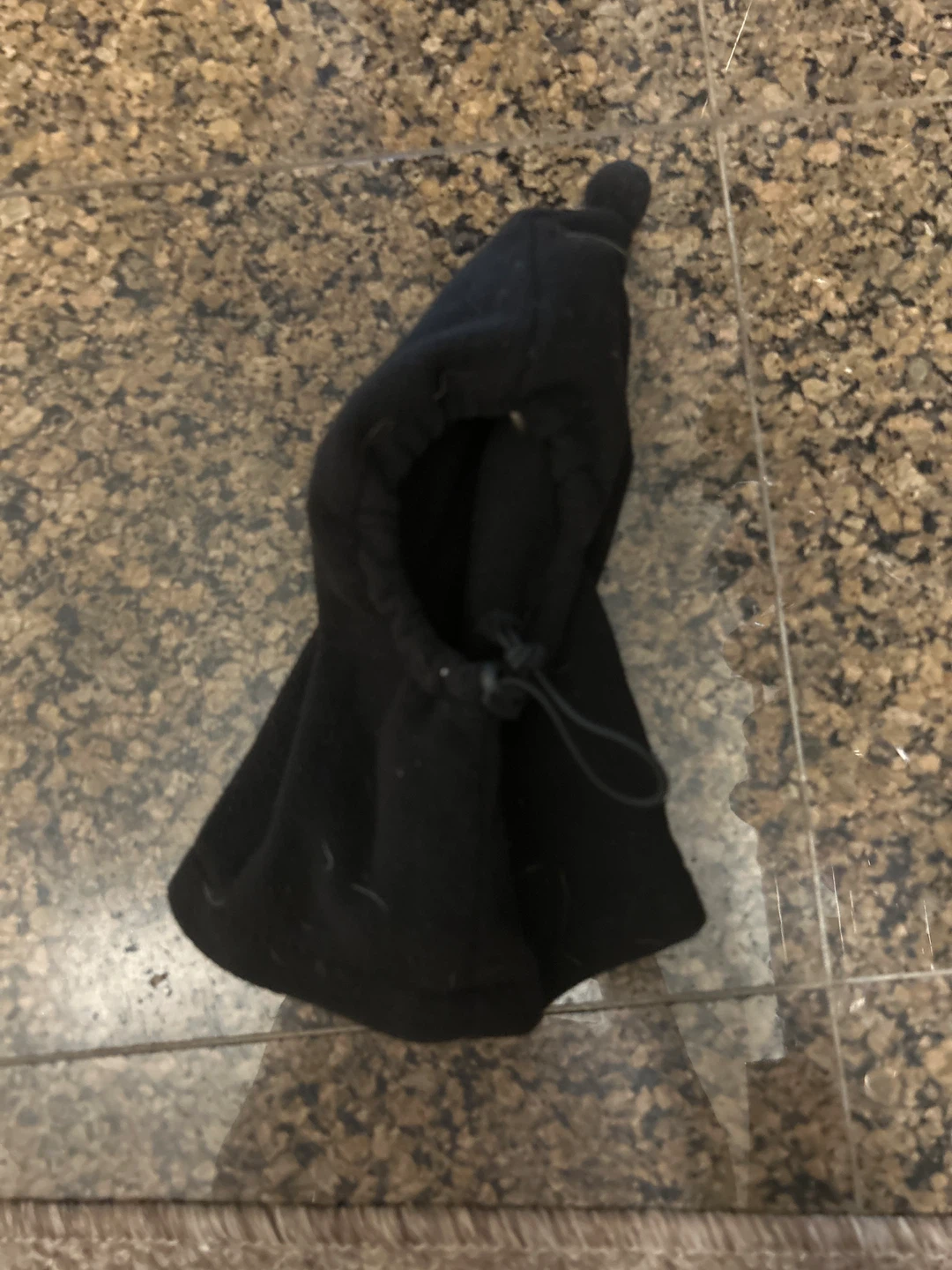 Black Fleece Dog Hood