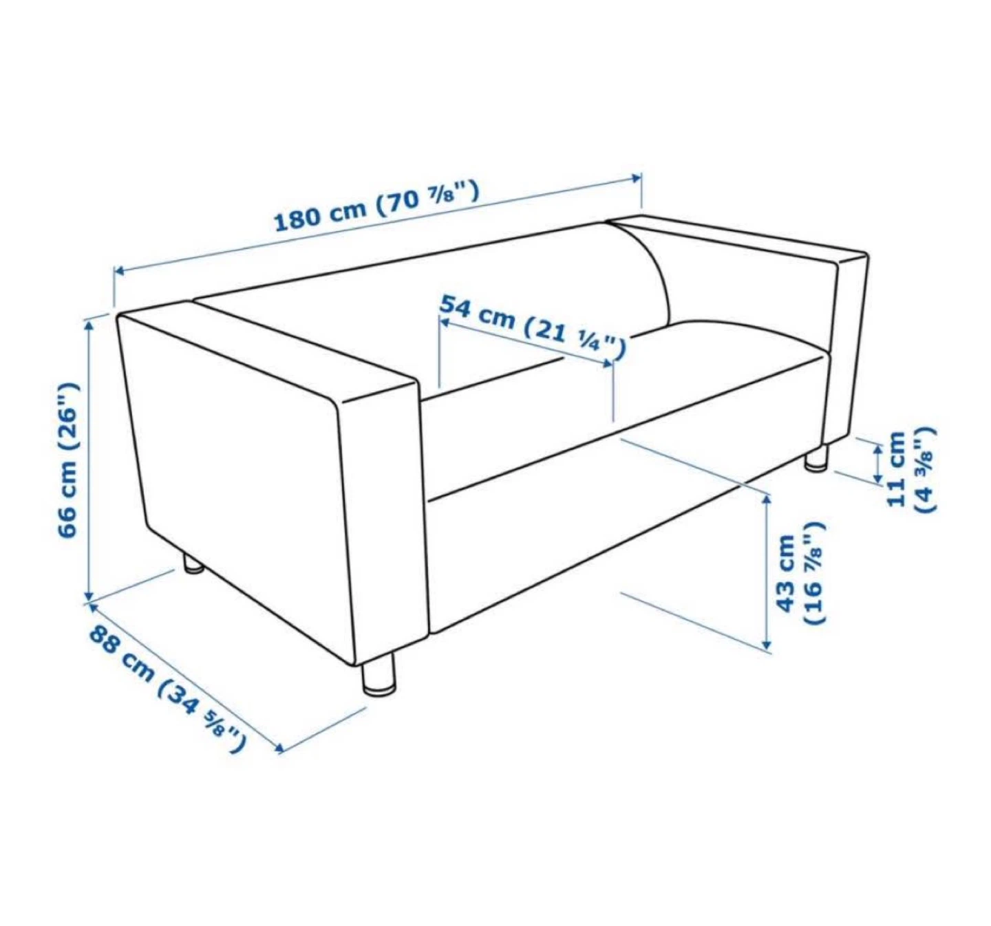 Grey IKEA Sofa - photo 2