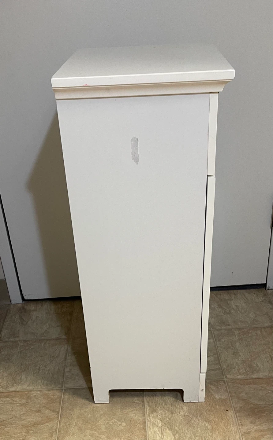 White Storage Cabinet with Drawer and Shelves - photo 5