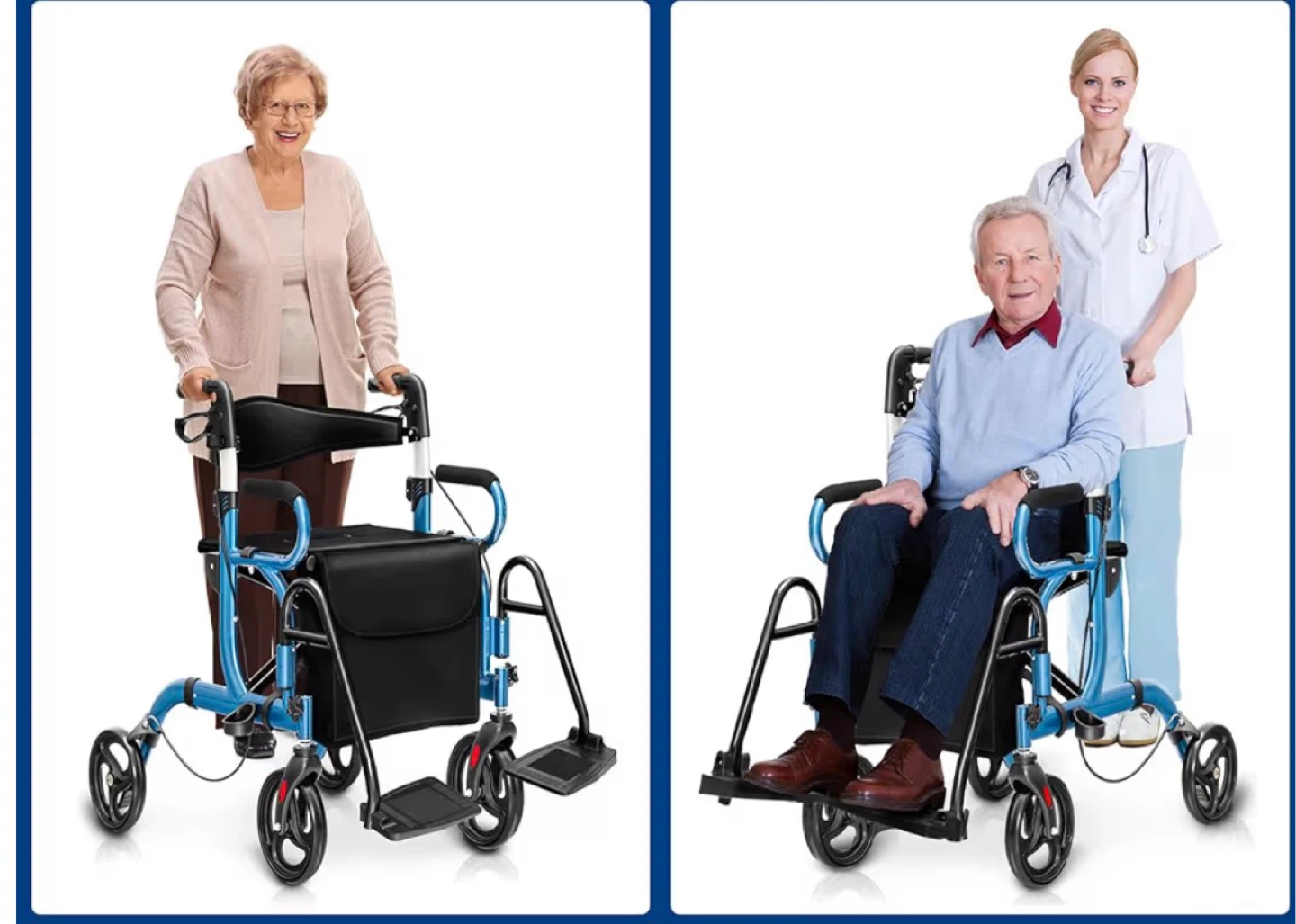 Foldable Rollator Walker with Seat - photo 2