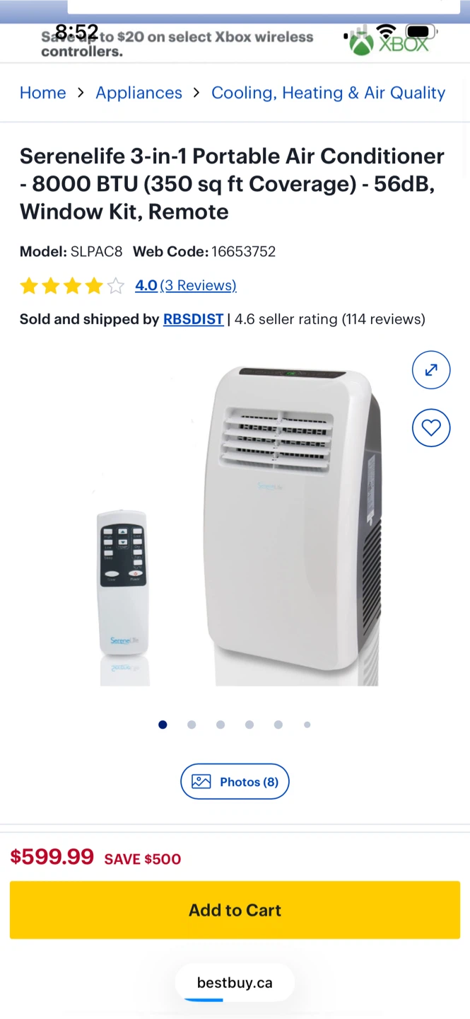 SereneLife 3-in-1 Portable Air Conditioner with window kit - photo 3