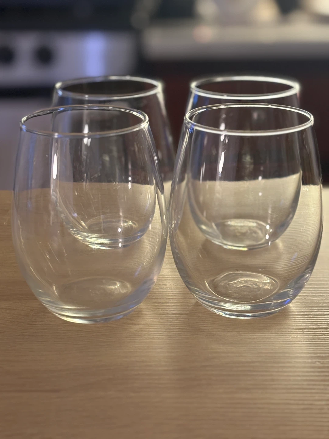 Set of 4 Stemless Wine Glasses