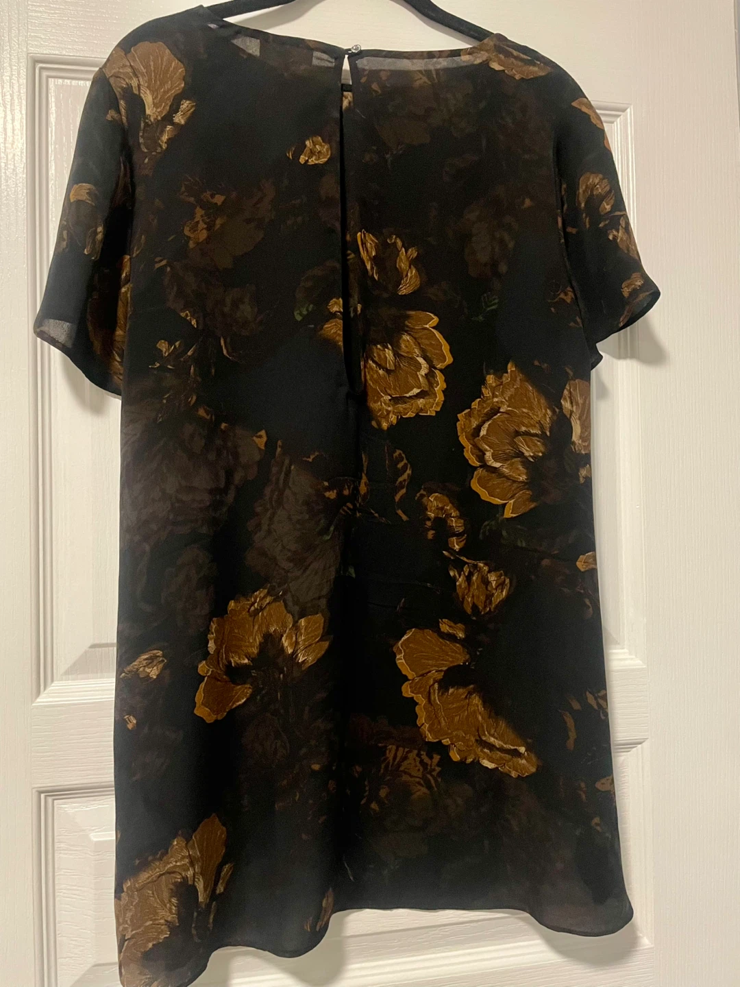 Wilfred Black Floral Silk Blouse - Size M - photo 4