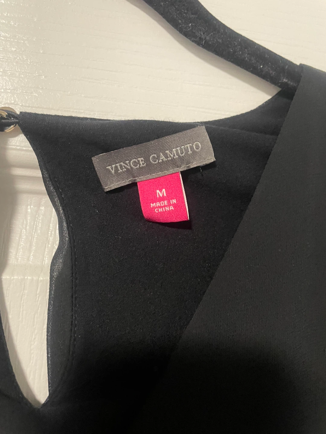 Vince Camuto Black Sheer Sleeve Blouse - Size M - photo 4