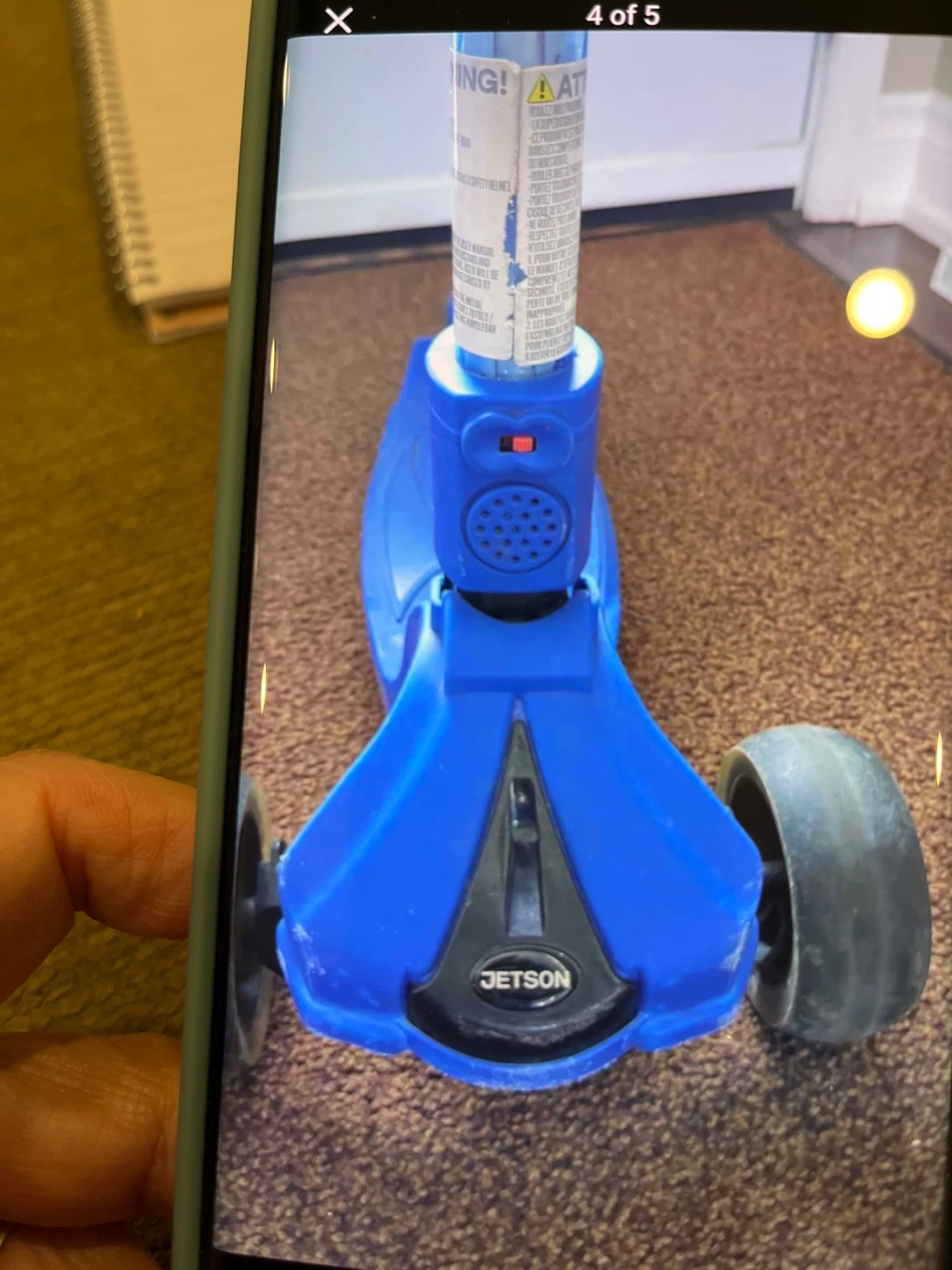 Jetson Blue 3-Wheel Scooter - photo 4