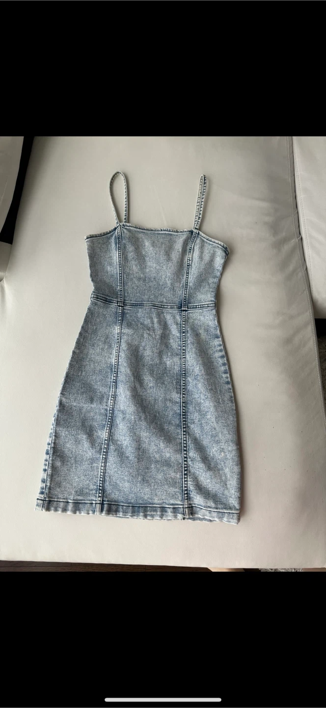 Denim Spaghetti Strap Dress