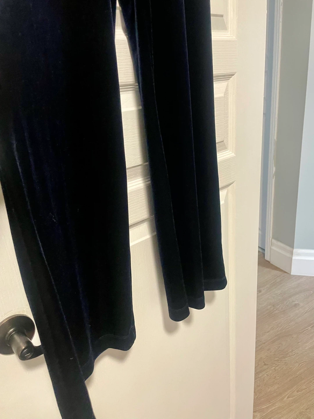 Laura Navy Velvet Pants - Size L - photo 2
