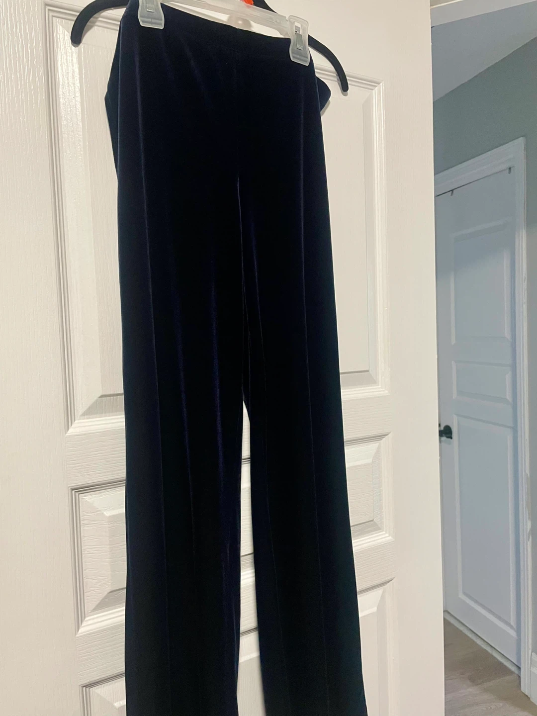Laura Navy Velvet Pants - Size L