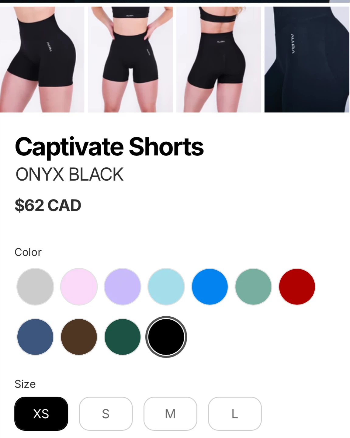 BRAND NEW ALURA Captivate Shorts - S, Black - photo 4