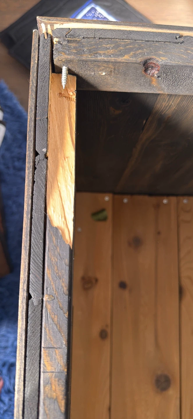 Wooden Storage Chest with Padded Lid - photo 3