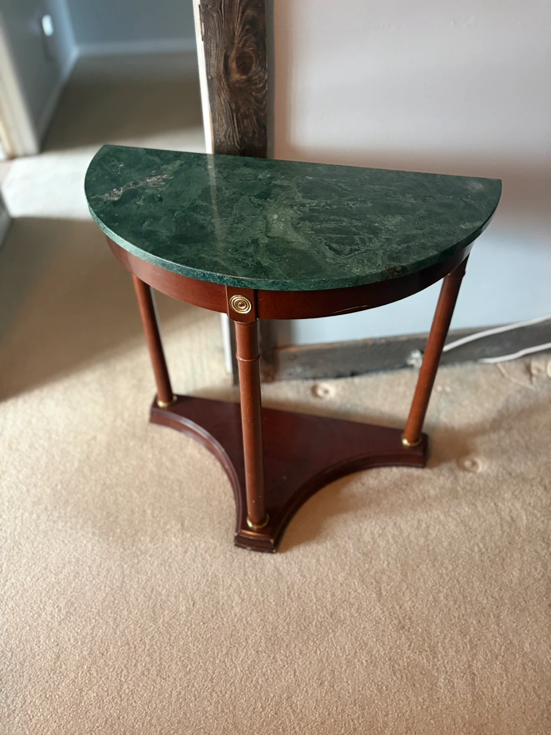 Half-Round Marble Top Console Table - photo 2