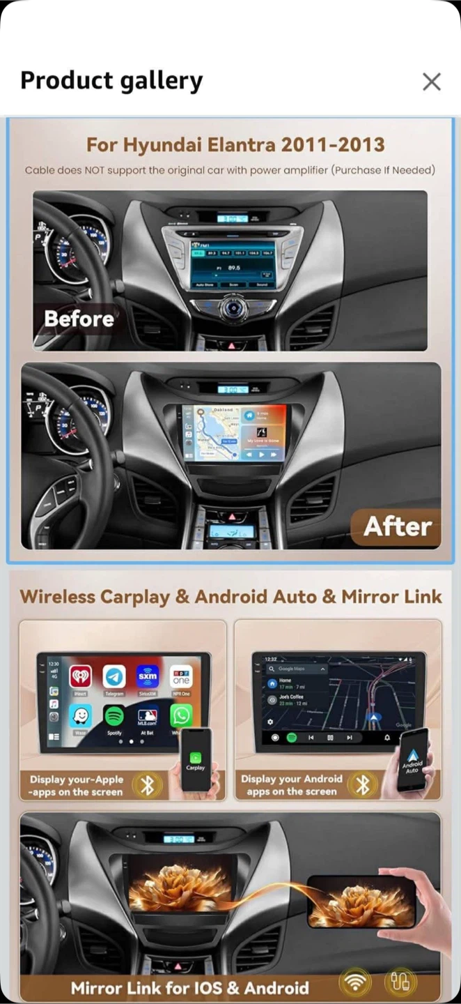 SIXTOP 9 Inch Car Stereo for Hyundai Elantra 2011-2013 - photo 2