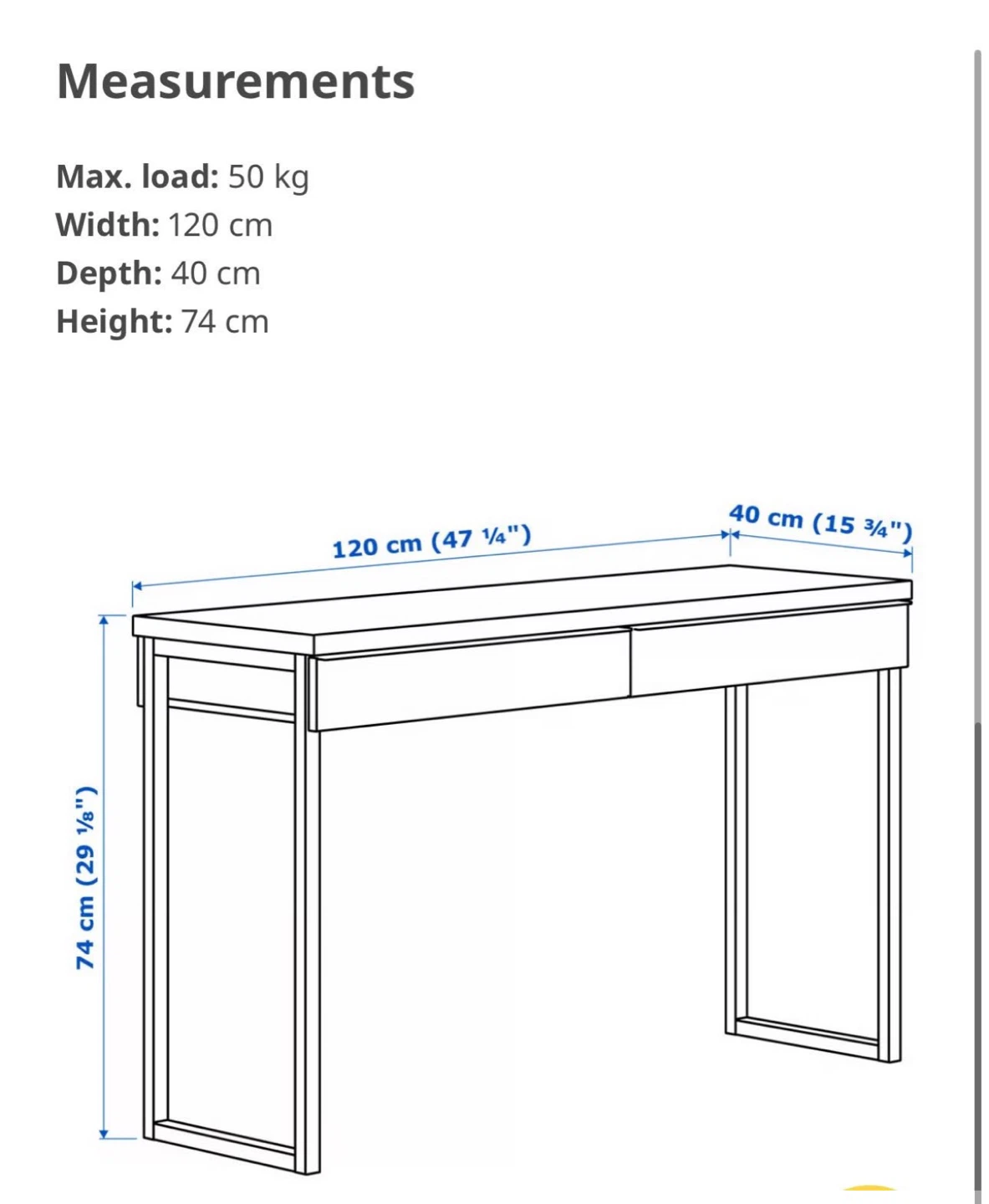 IKEA BESTÅ Desk - Glossy White - photo 3