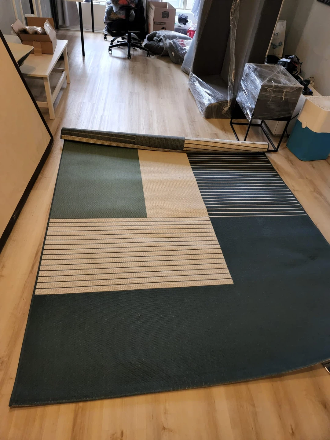 IKEA blue and white area rug