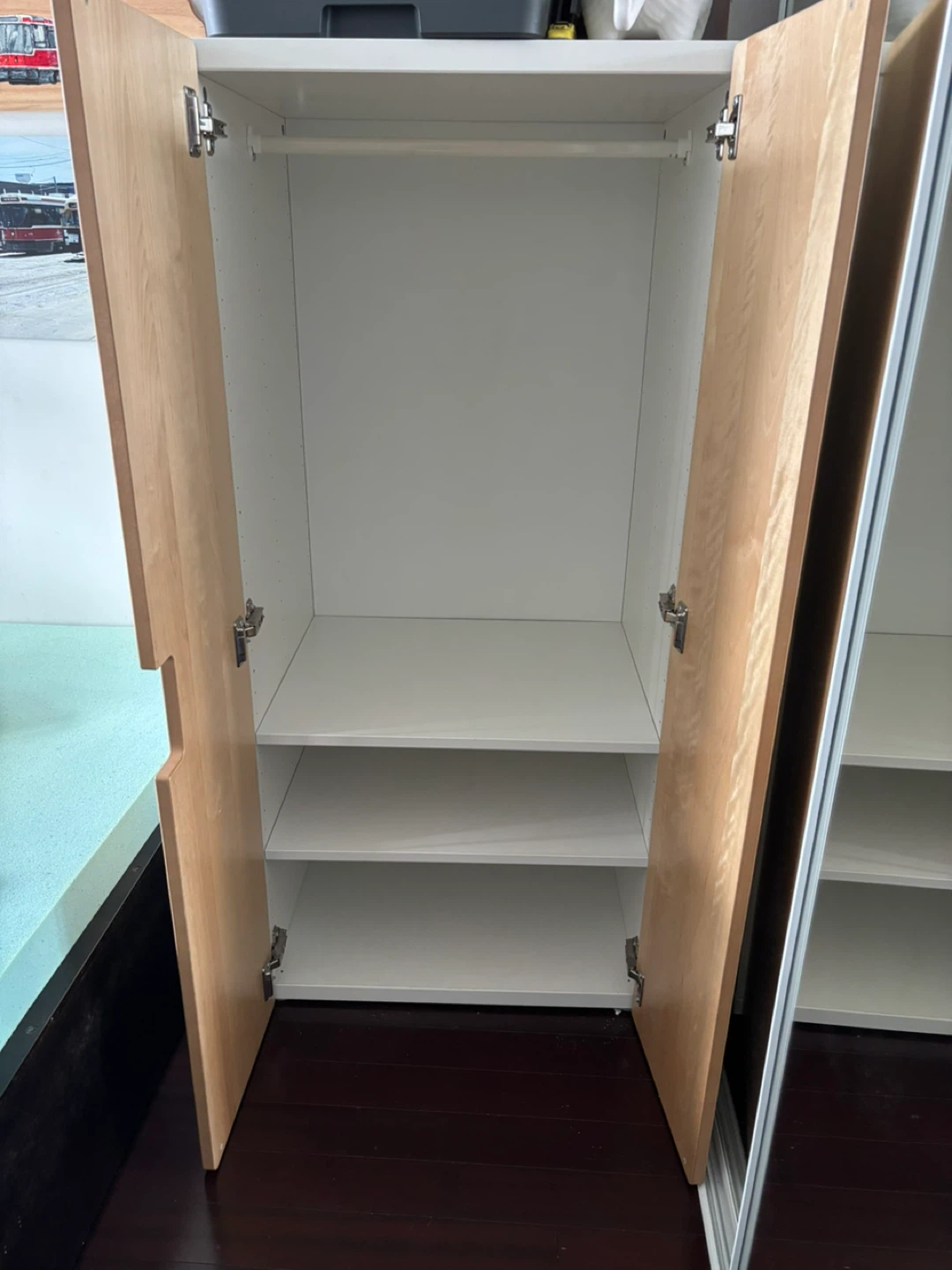 Light Wood Two-Door Wardrobe