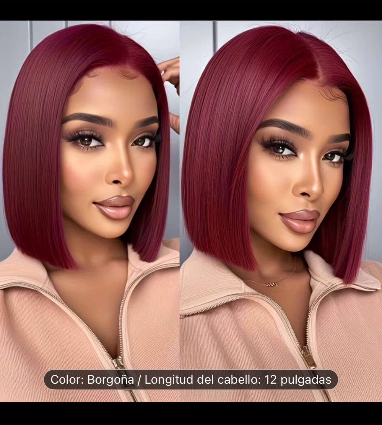 Burgundy Bob Wig 12 Inch - photo 4