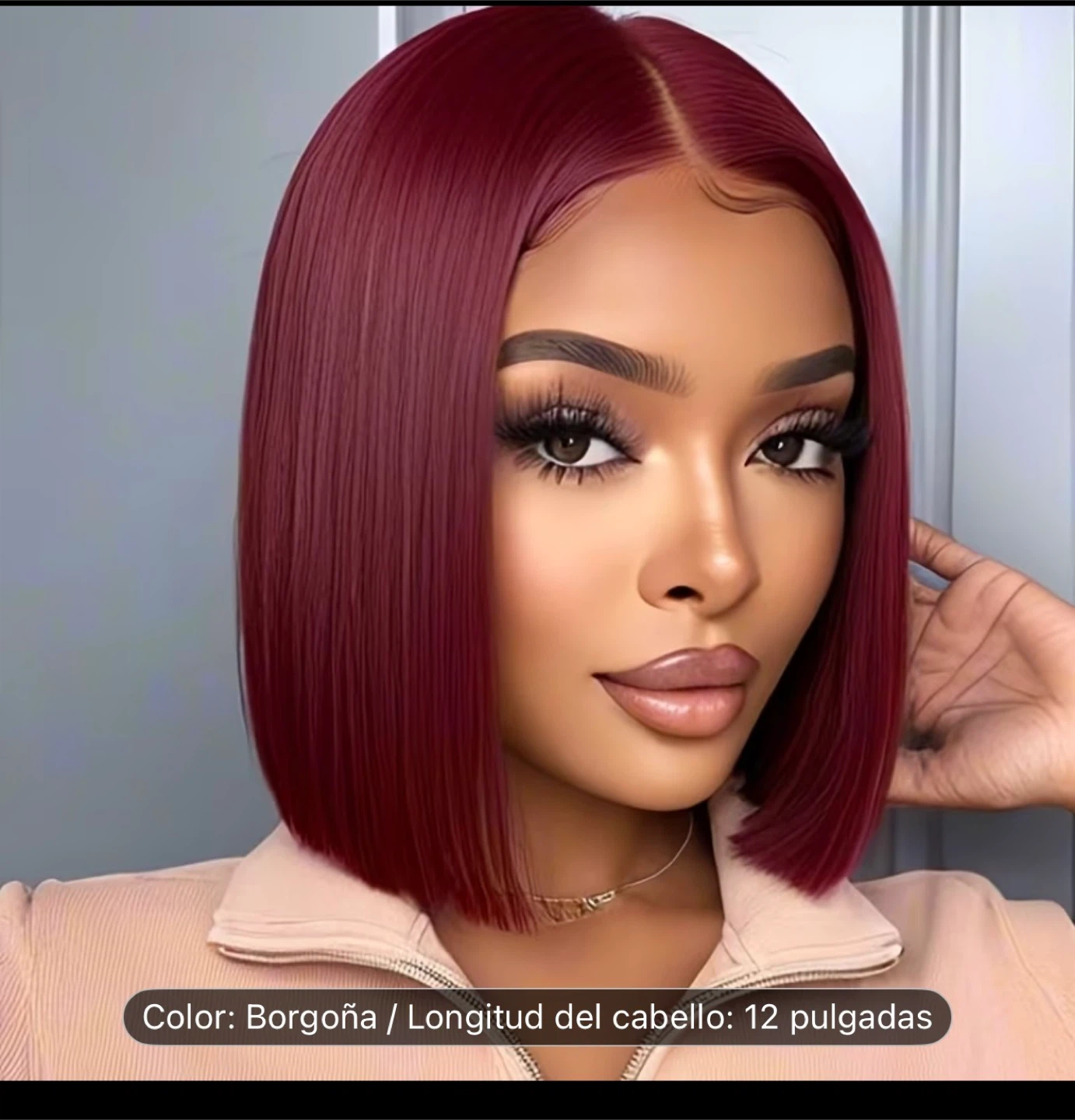Burgundy Bob Wig 12 Inch - photo 3