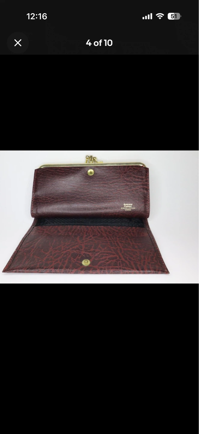 Vintage Winfield Classic Genuine Leather Burgundy Wallet - photo 3