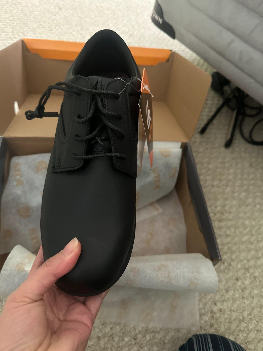 STC "Brome" Black Work Shoes - Size 9 Medium - photo 2
