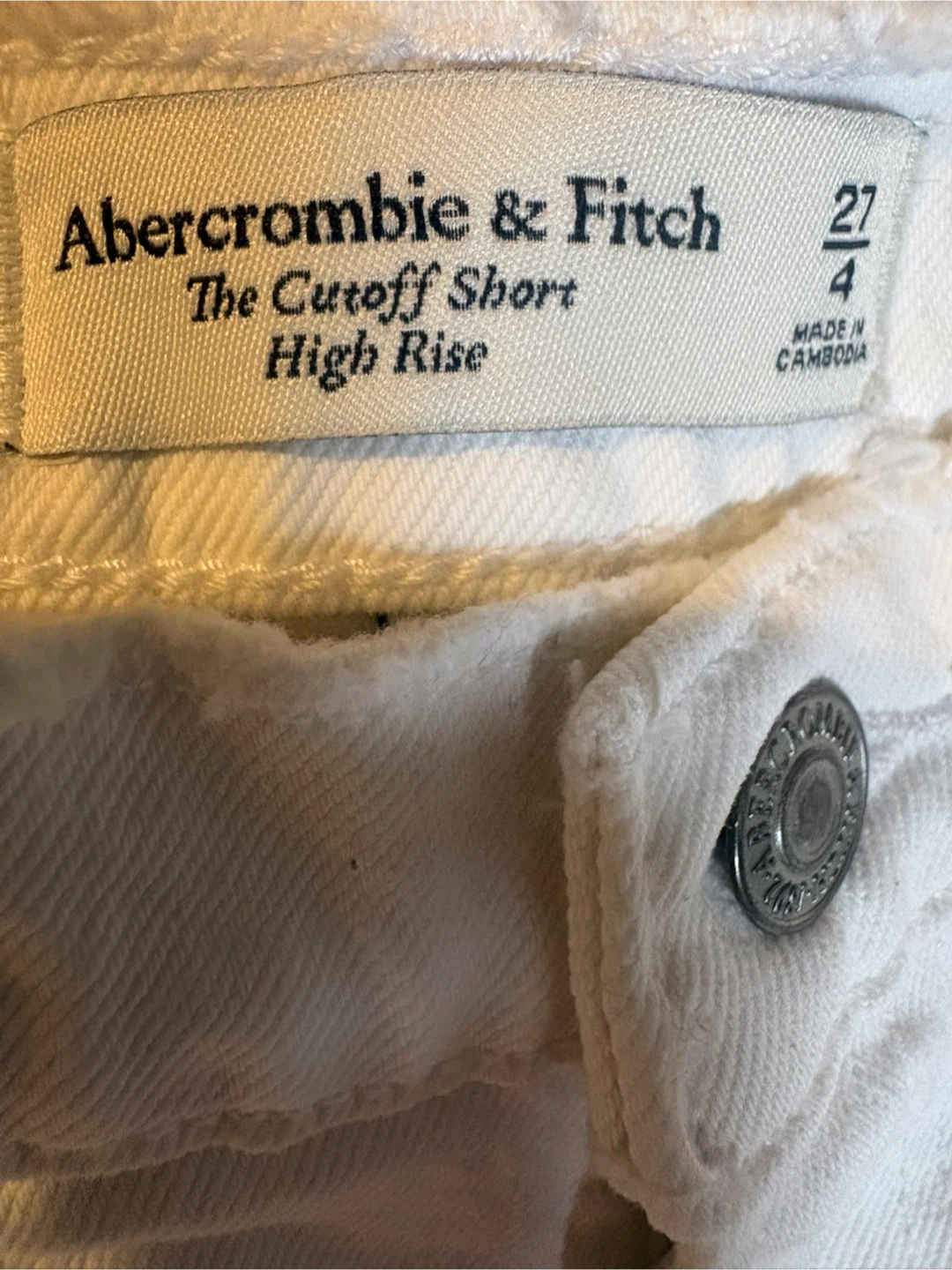 Abercrombie & Fitch White The Cutoff Short High Rise Size 27 - photo 3
