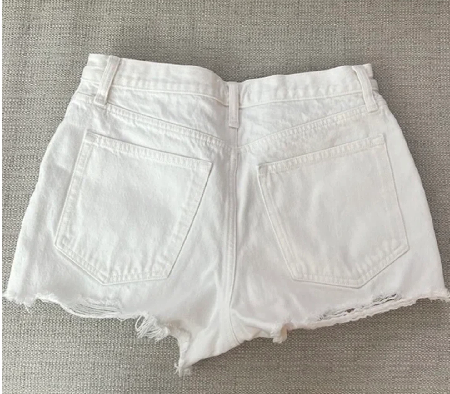 Abercrombie & Fitch White The Cutoff Short High Rise Size 27 - photo 2