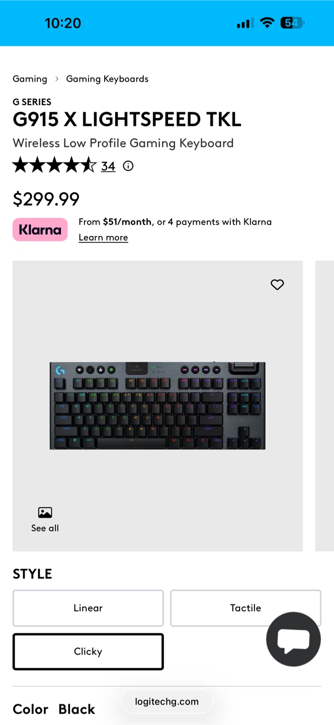 Logitech G915 Mechanical Gaming Keyboard